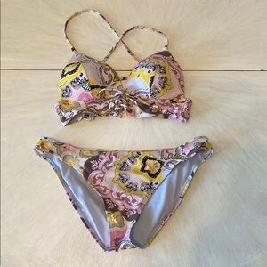 Colorful Patterned Bikini Set